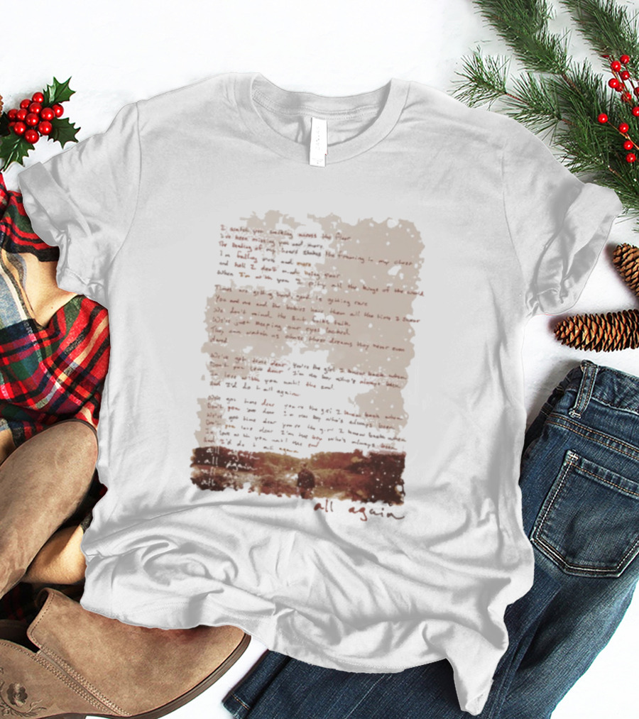 Charles Wesley Godwin Lyrics All Again Vintage Rustic Style T-Shirt
