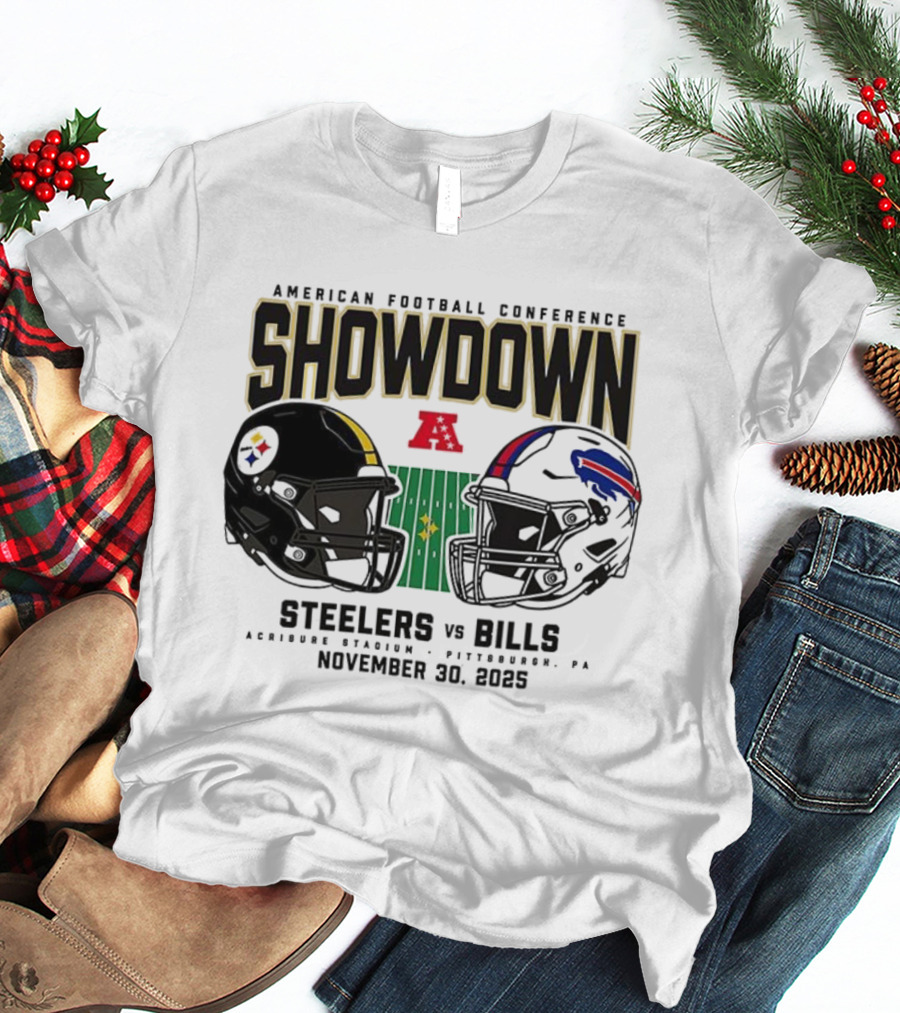 Steelers Vs Bills NFL Showdown November 30 2025 T-Shirt