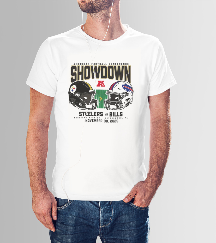 Steelers Vs Bills NFL Showdown November 30 2025 T-Shirt