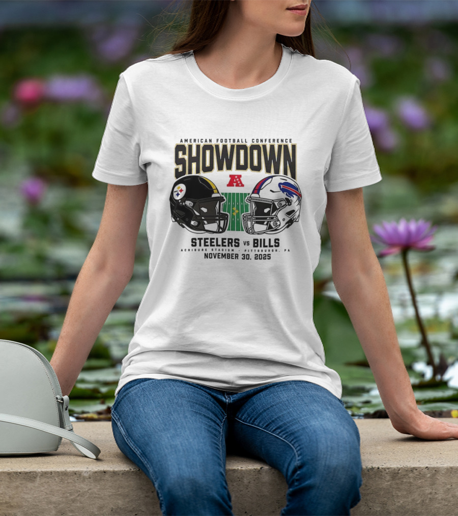 Steelers Vs Bills NFL Showdown November 30 2025 T-Shirt