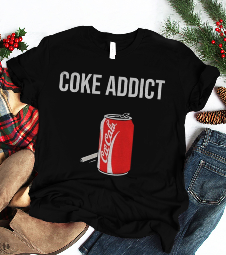 Coke Addict Parody Can And Cigarette T-Shirt