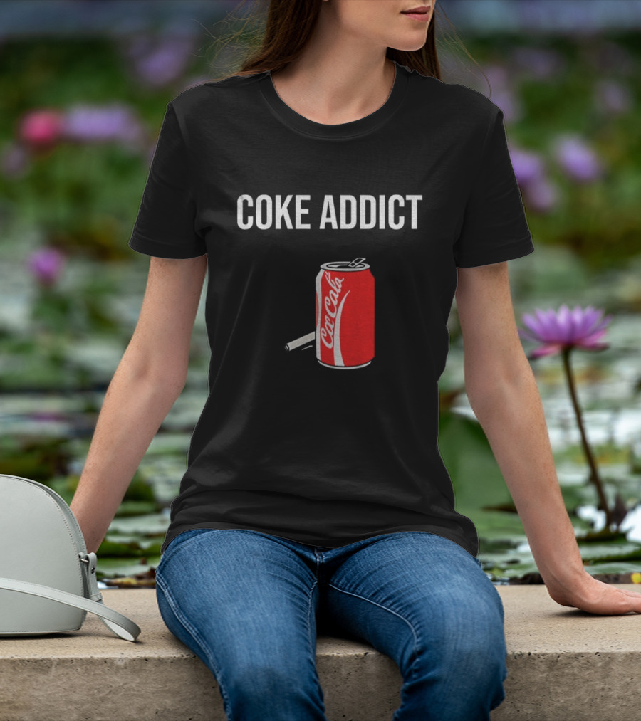 Coke Addict Parody Can And Cigarette T-Shirt