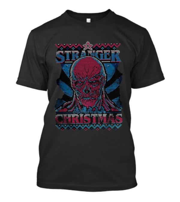 Stranger Things Vecna Christmas Holiday Sweater Style T-Shirt