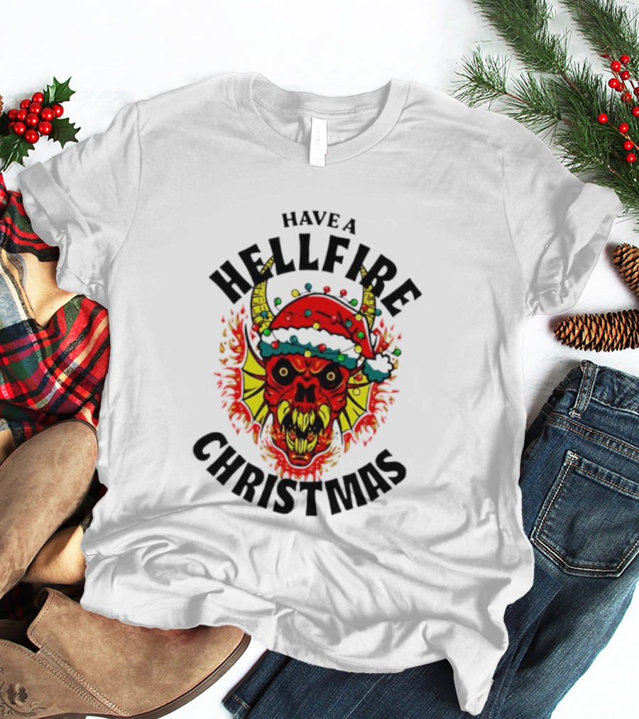 Have A Hellfire Christmas Demon Santa Hat T-Shirt
