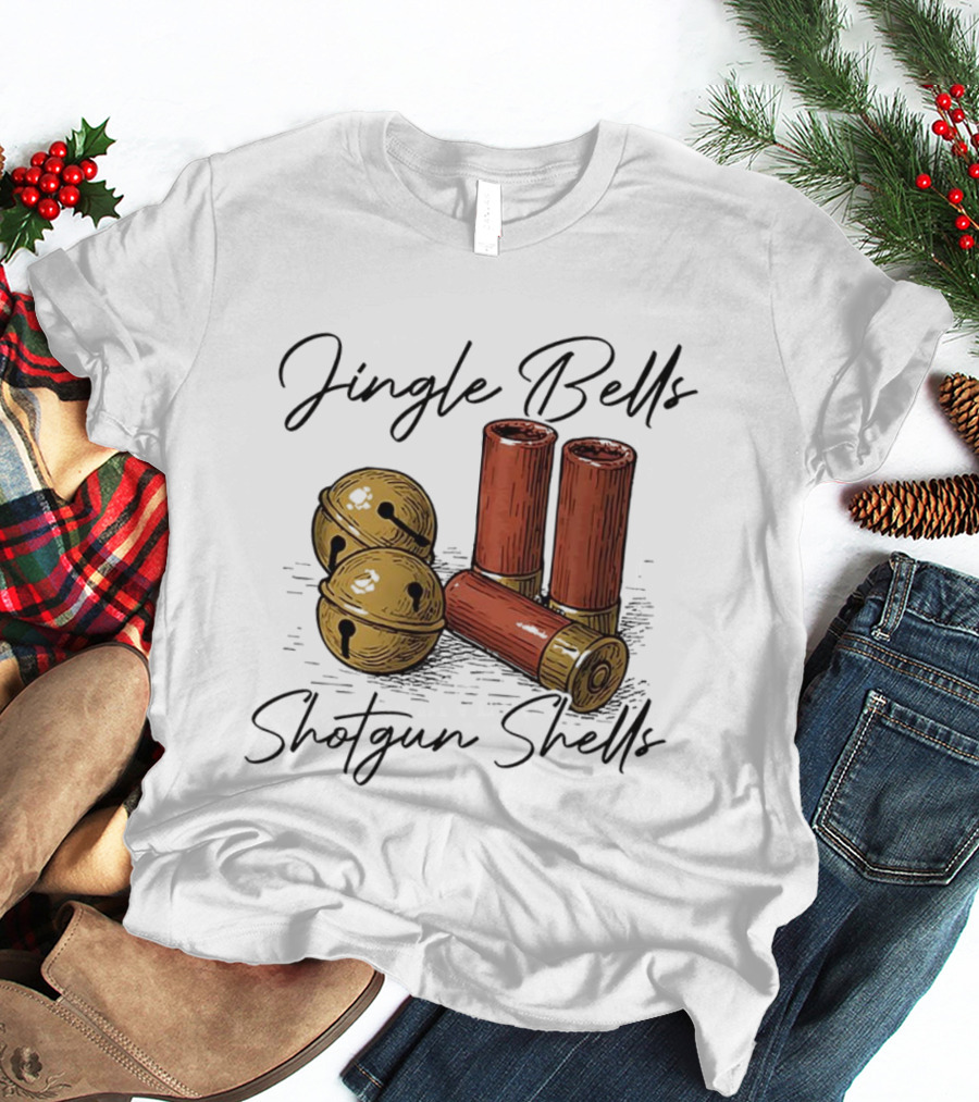 Jingle Bells Shotgun Shells Christmas T-Shirt