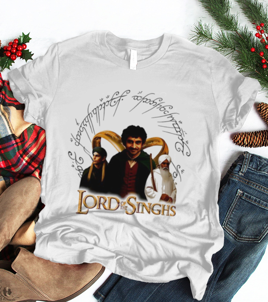 Lord Of The Singhs Fellowship Characters Parody T-Shirt