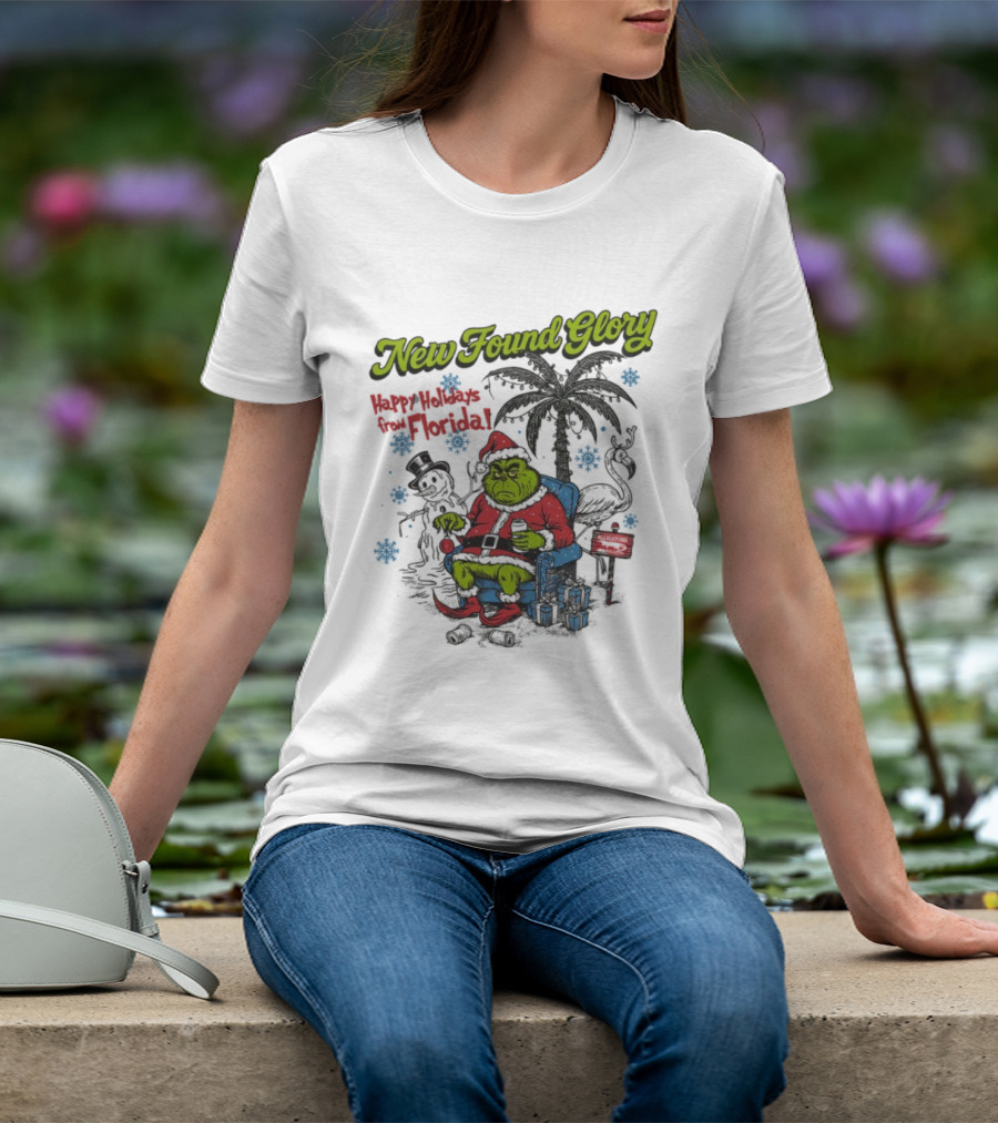 New Found Glory Happy Holidays From Florida Grinch Christmas Scene T-Shirt