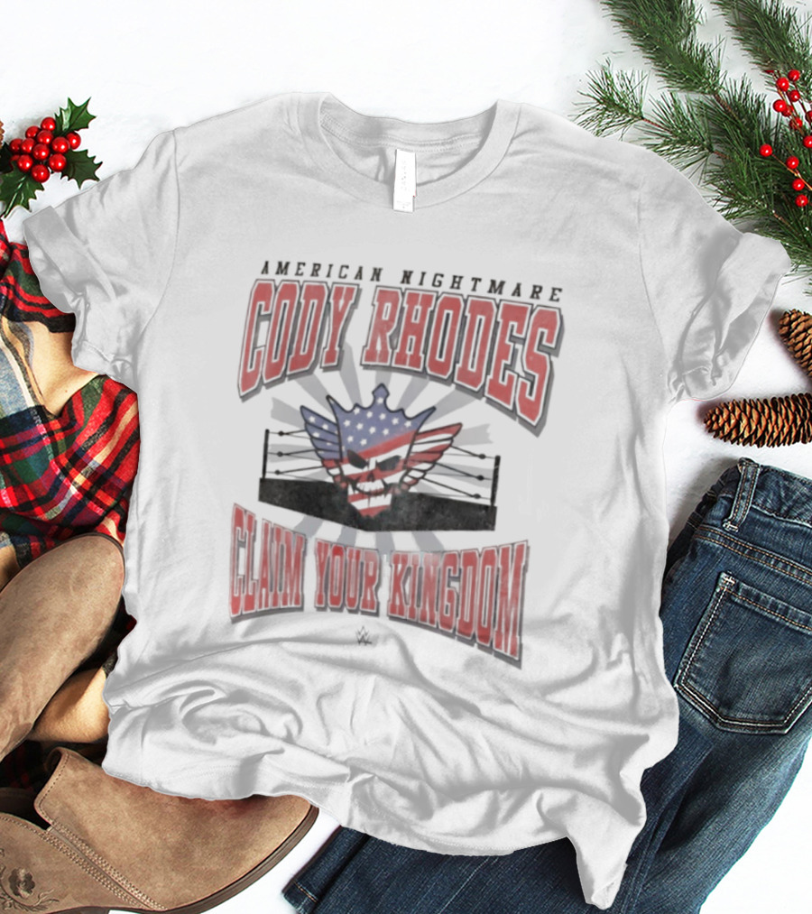 American Nightmare Cody Rhodes Claim Your Kingdom Wrestling Ring American Flag T-Shirt