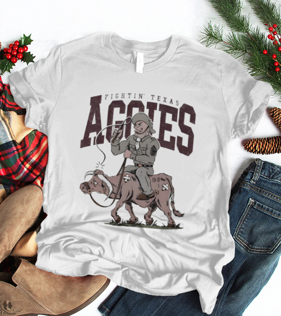 Fightin’ Texas Aggies Riding Mascot Sarge T.u. T-Shirt