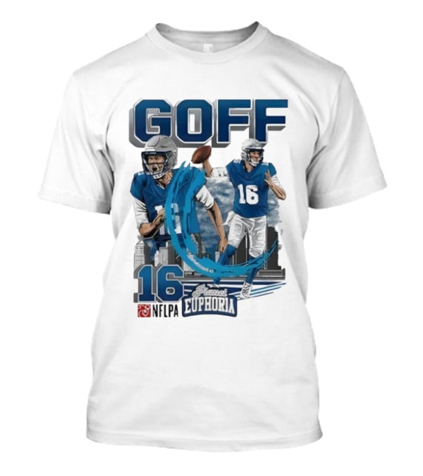 Goff 16 NFLPA Planet Euphoria Football Player Action T-Shirt