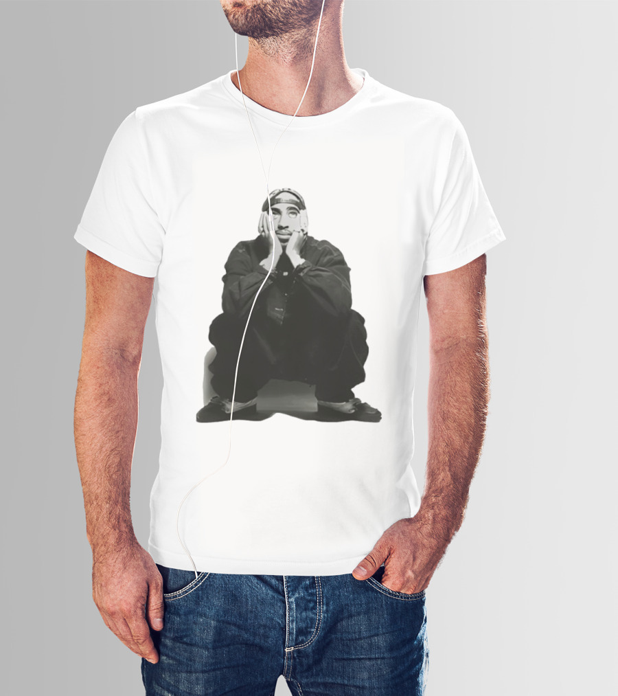 Pedro Pascal Sits Like Tupac Iconic Pose T-Shirt