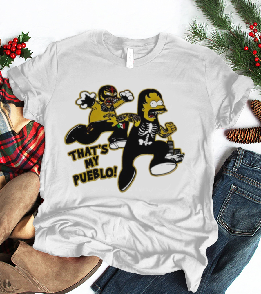 -The Simpsons Rey Mysterio That's My Pueblo San Diego Collaboration- T-Shirt