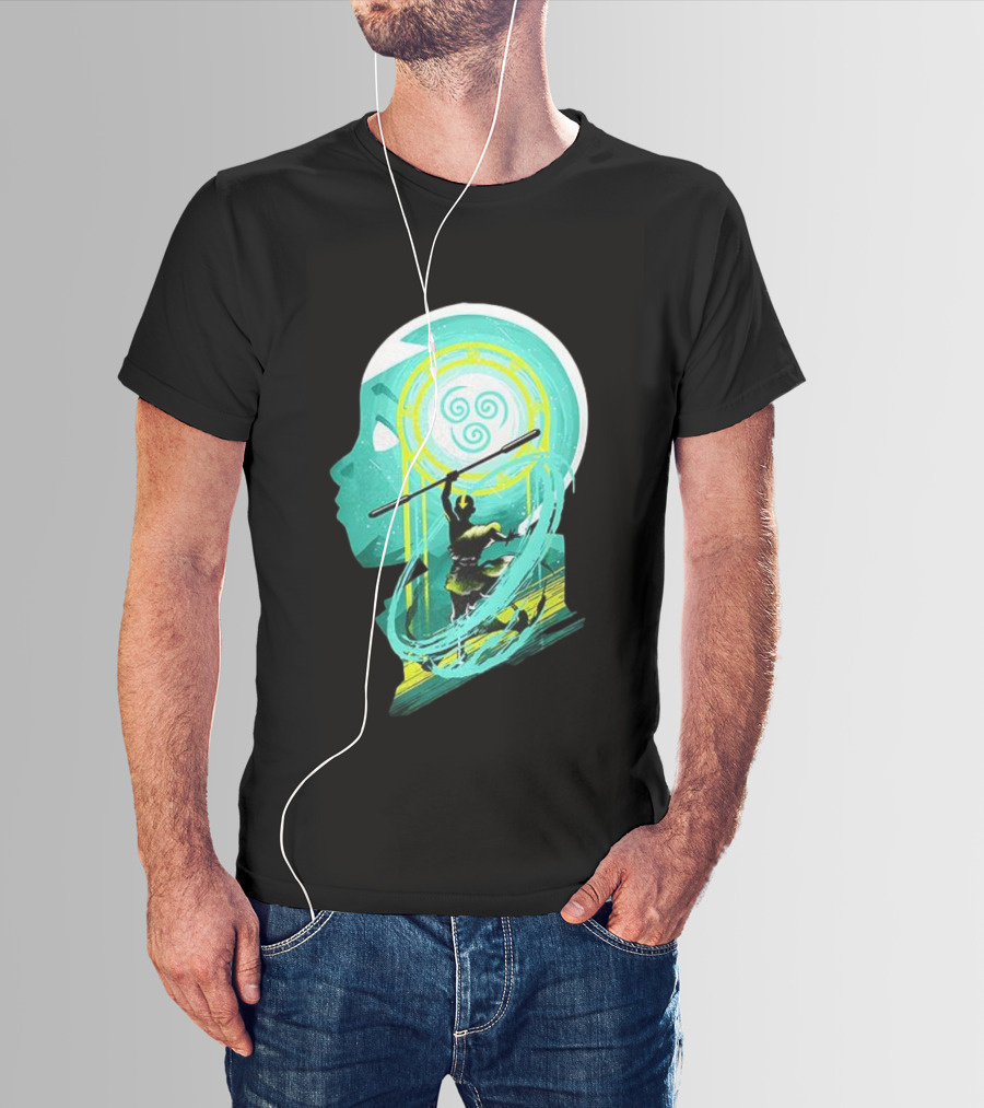 Aang Avatar The Last Airbender Water Tribe Symbol Silhouette T-Shirt