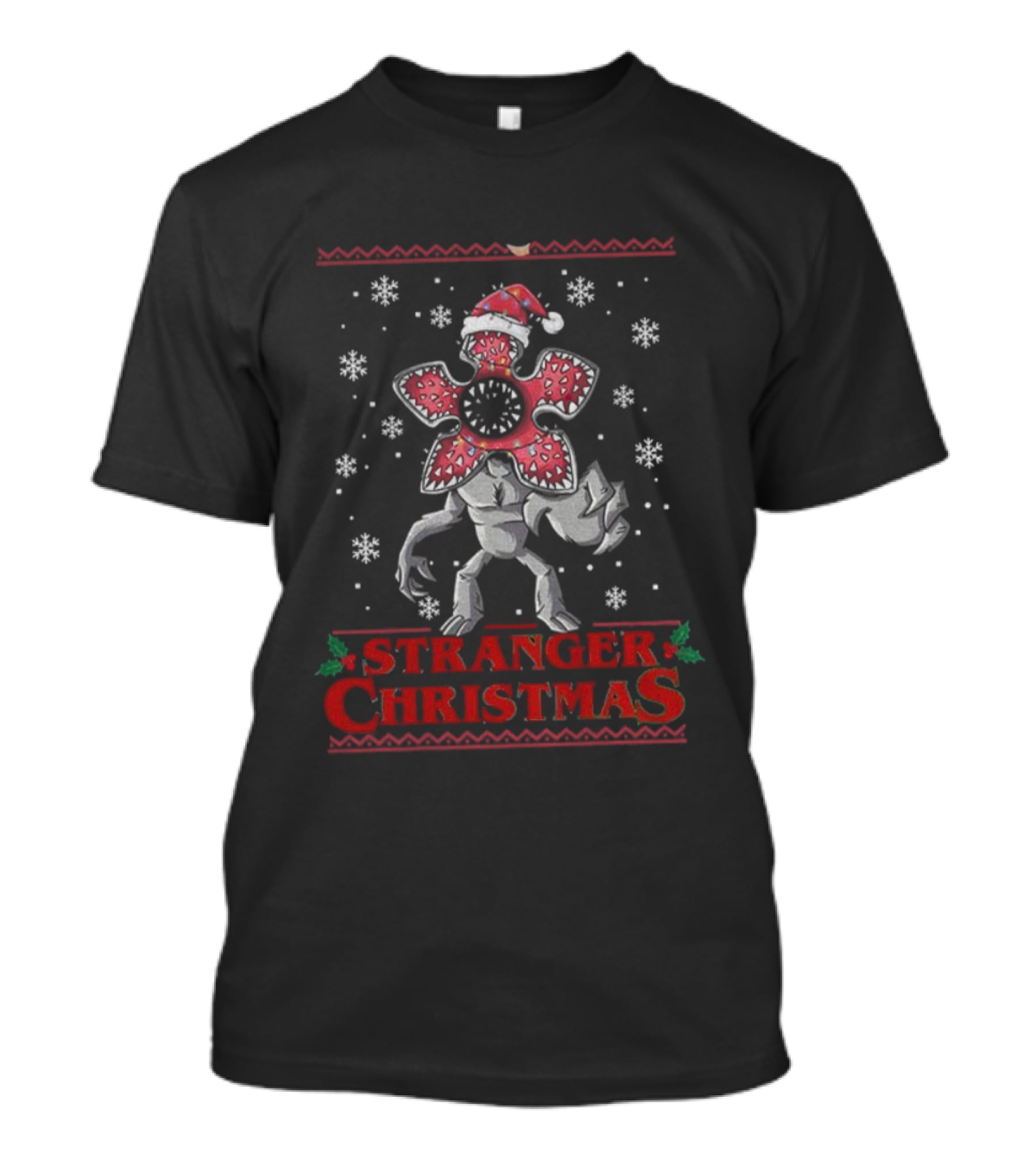 Stranger Christmas Monster From Upside Down Ugly Christmas Family T-Shirt