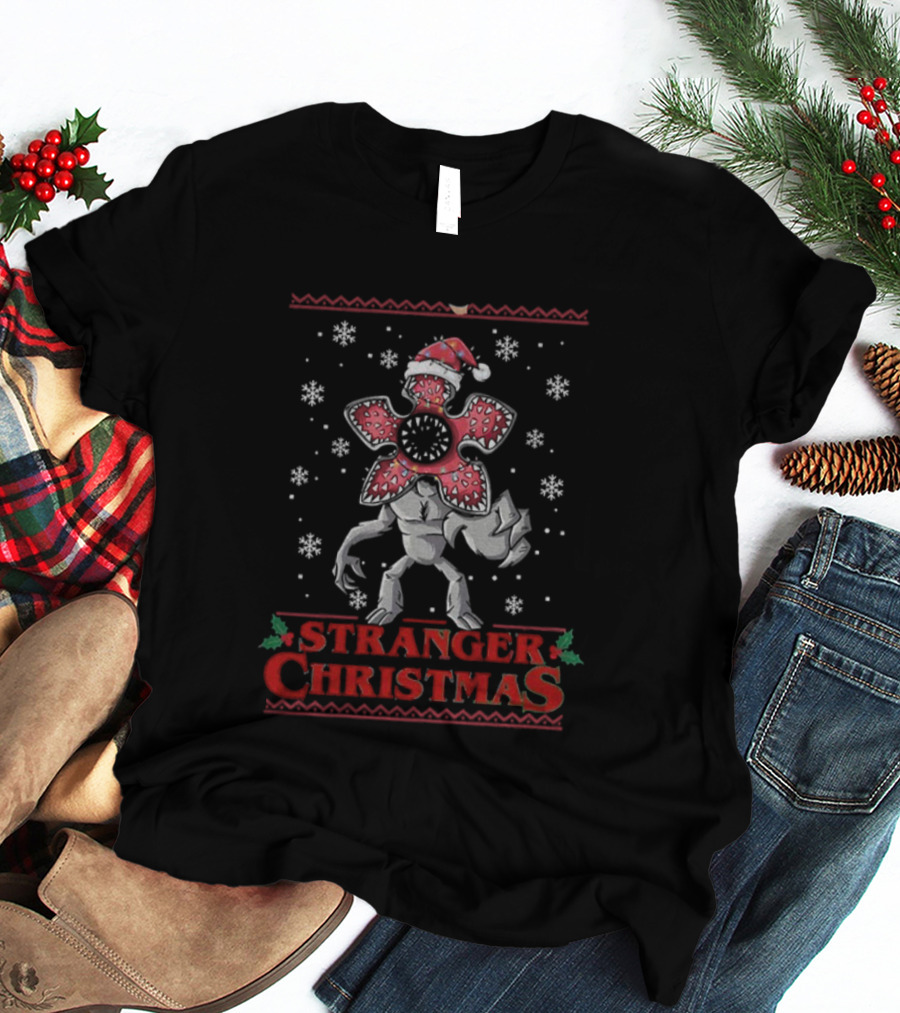 Stranger Christmas Monster From Upside Down Ugly Christmas Family T-Shirt