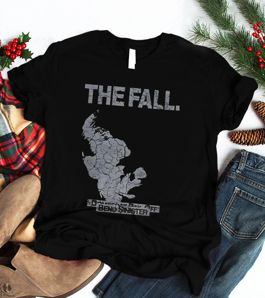 Bend Sinister The Fall Map Cracked Text Style T-Shirt