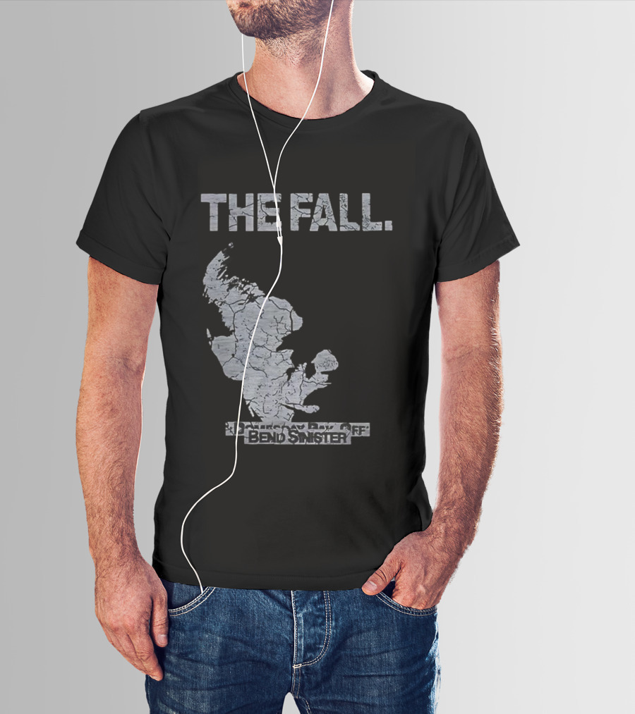 Bend Sinister The Fall Map Cracked Text Style T-Shirt