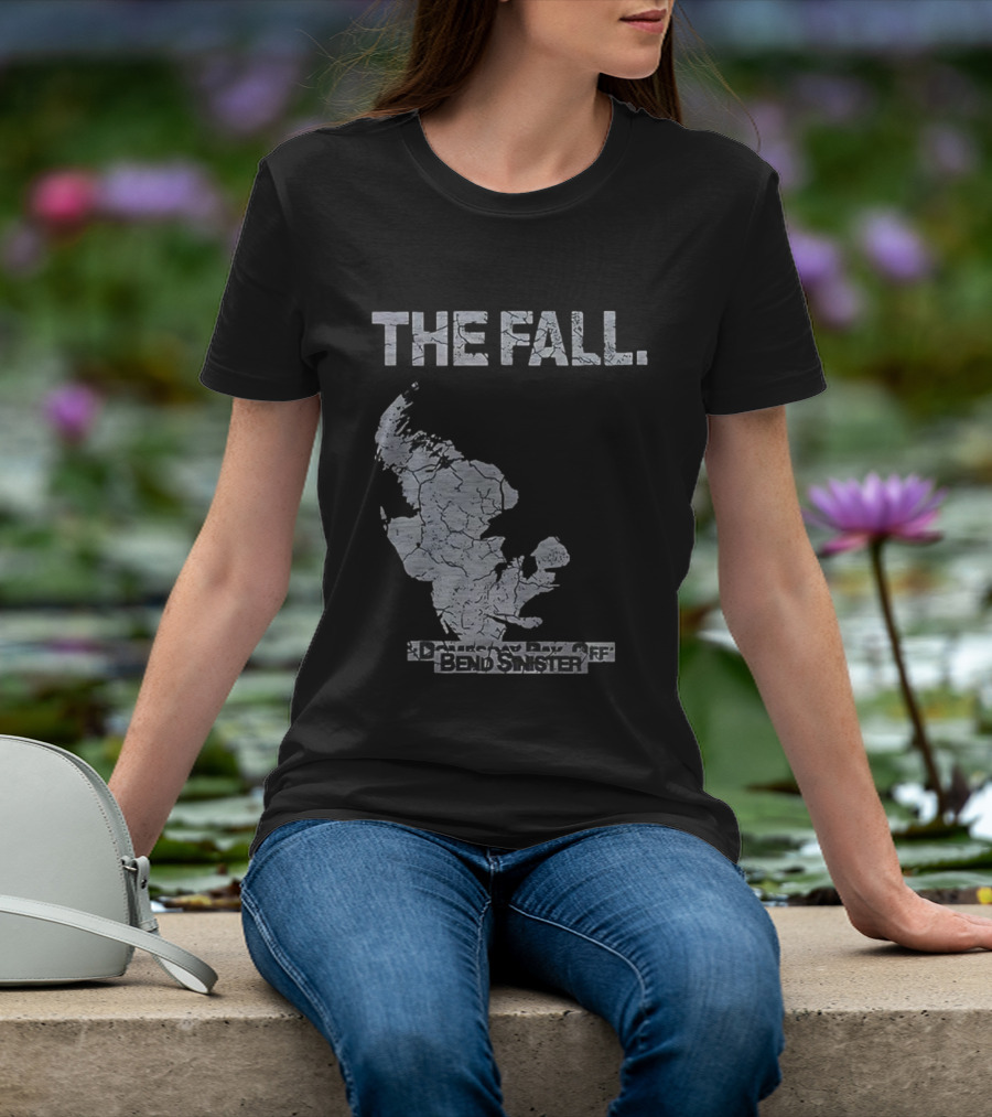 Bend Sinister The Fall Map Cracked Text Style T-Shirt