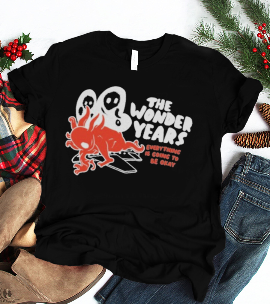 The Wonder Years Everything Is Going To Be Okay Anniversary 2025 Event Ghostly Red Creature Design T-Shirt
