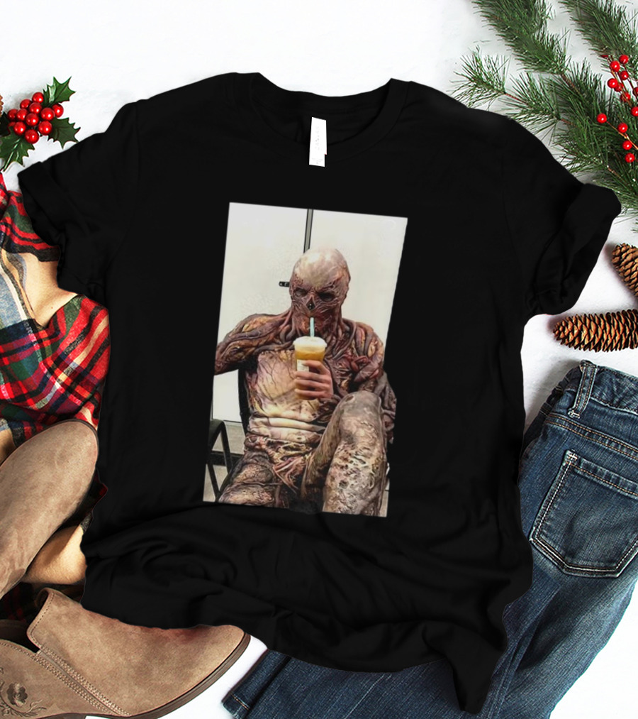Vagner Stranger Things Creature Meme Coffee Scene T-Shirt