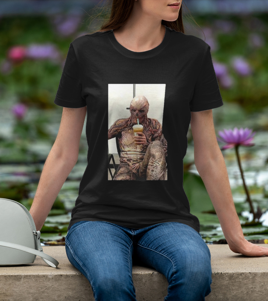 Vagner Stranger Things Creature Meme Coffee Scene T-Shirt