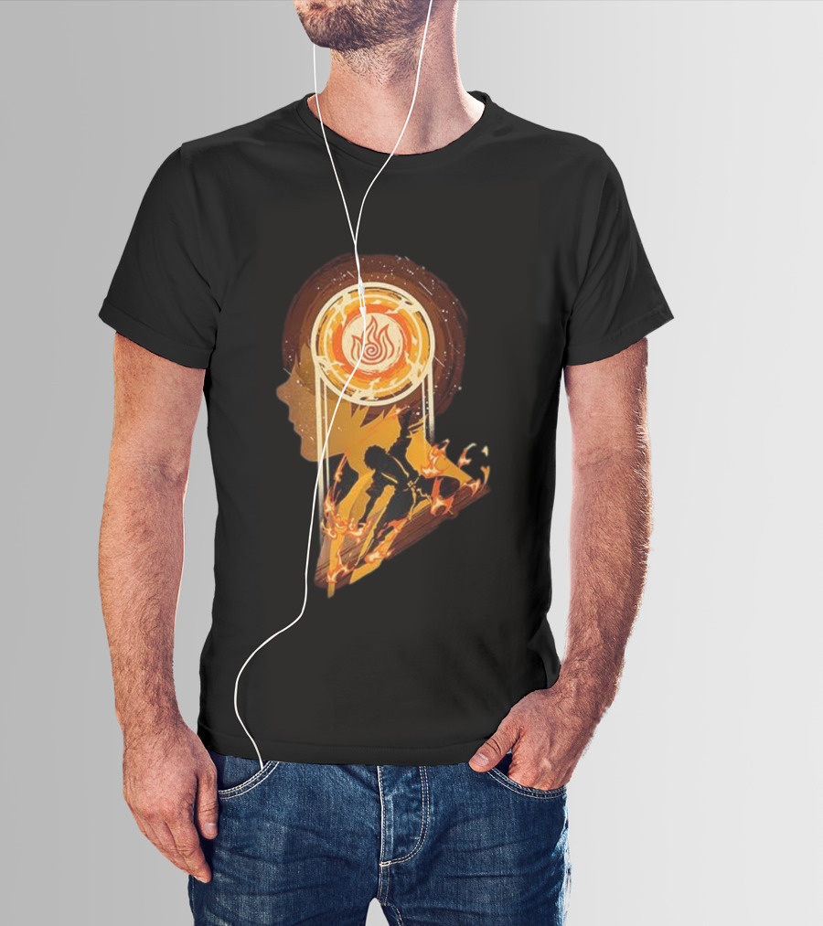 Zuko Firebending Avatar The Last Airbender Fire Nation Symbol Silhouette T-Shirt