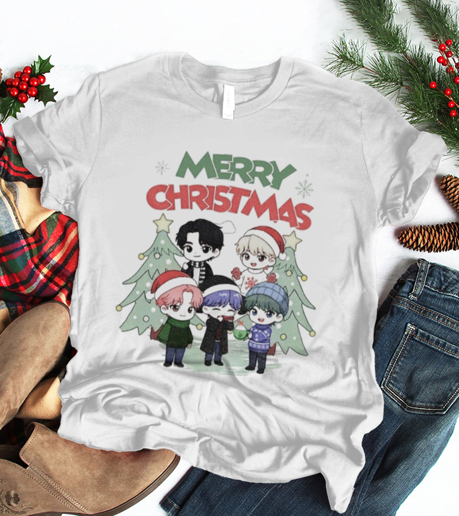 Merry Christmas Cute Kpop Boys Holiday Saja Boys T-Shirt