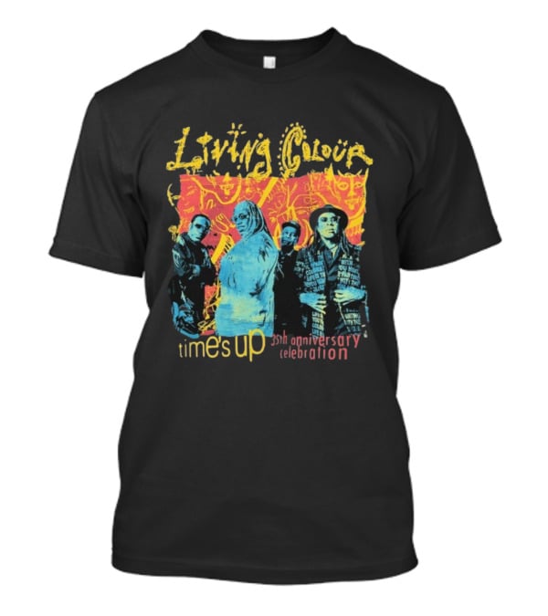 Living Colour Time’s Up 35th Anniversary Celebration Vintage Band Collage T-Shirt