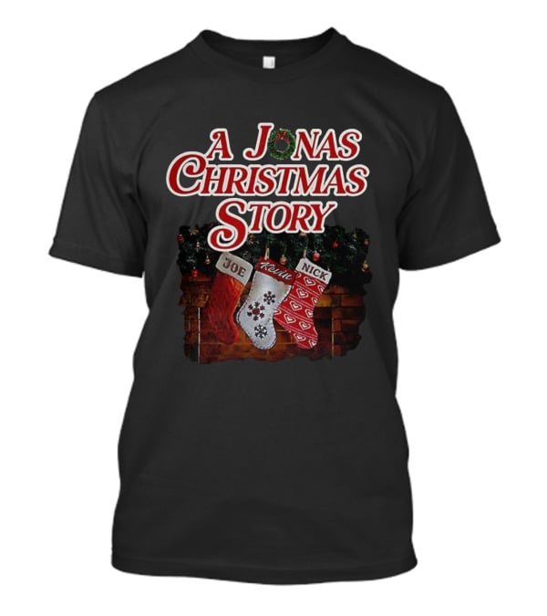 A Jonas Christmas Story Joe Kevin Nick Stockings T-Shirt