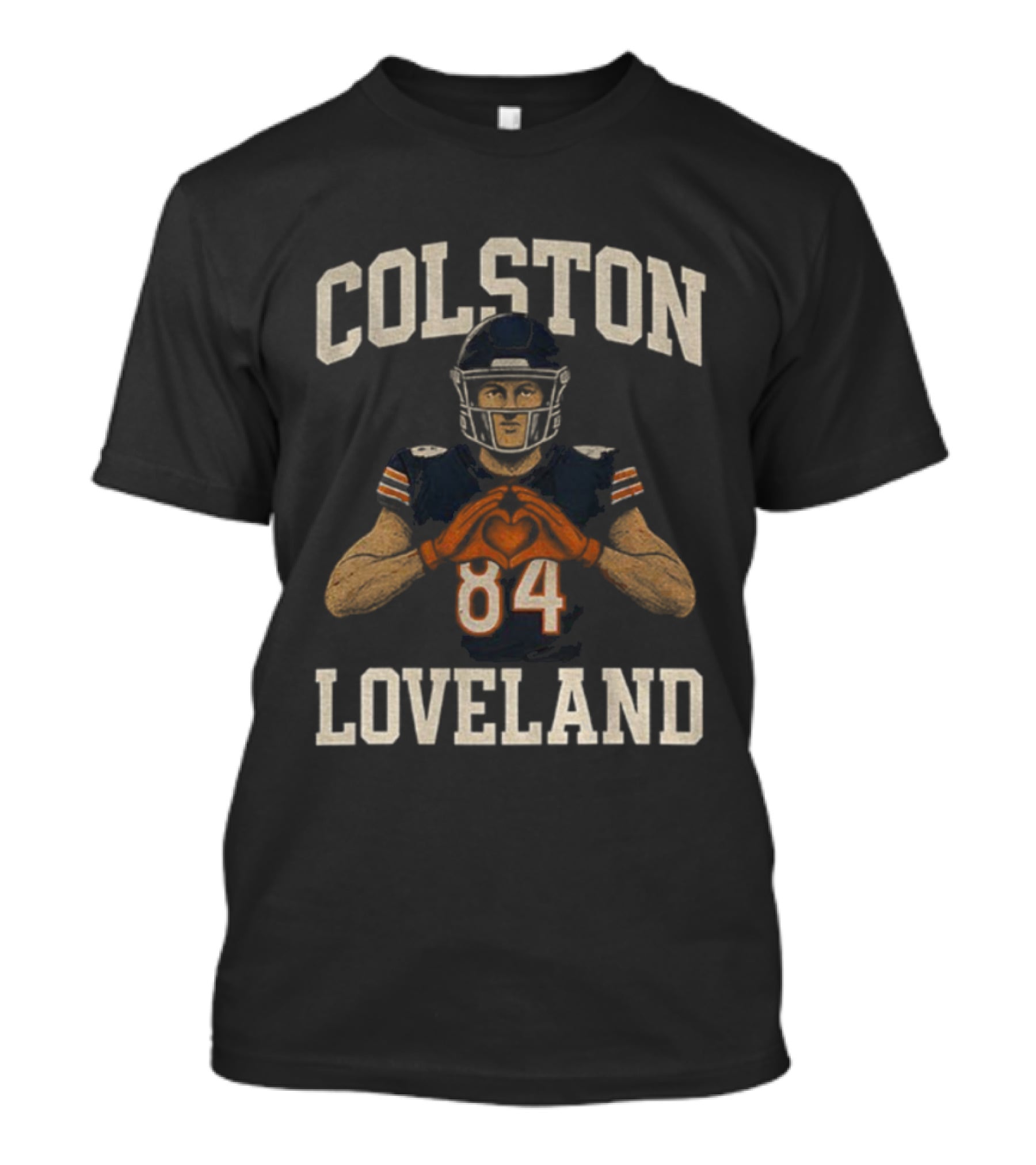 Colston Loveland 84 Chicago Bears Retro Player Style T-Shirt