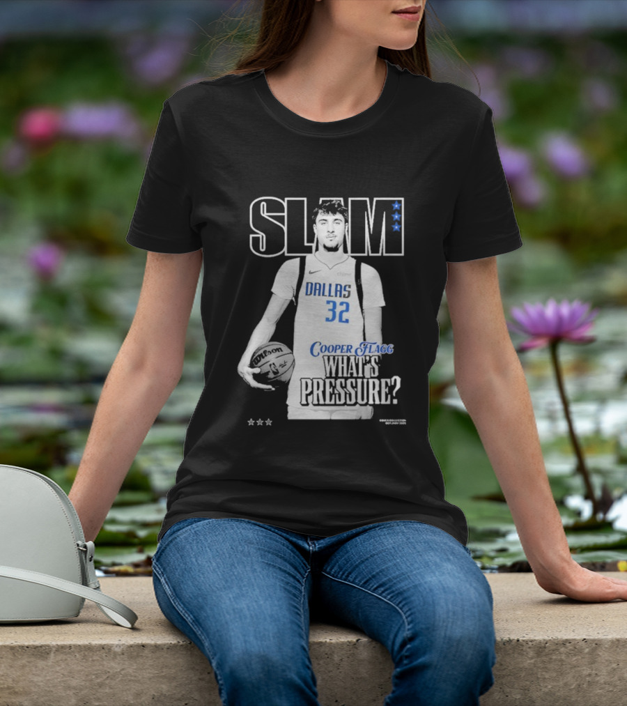 SLAM Cooper Flagg Dallas 32 What's Pressure? T-Shirt