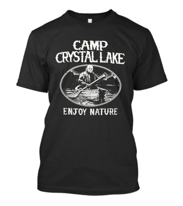 Camp Crystal Lake Jason Voorhees Enjoy Nature Retro T-Shirt