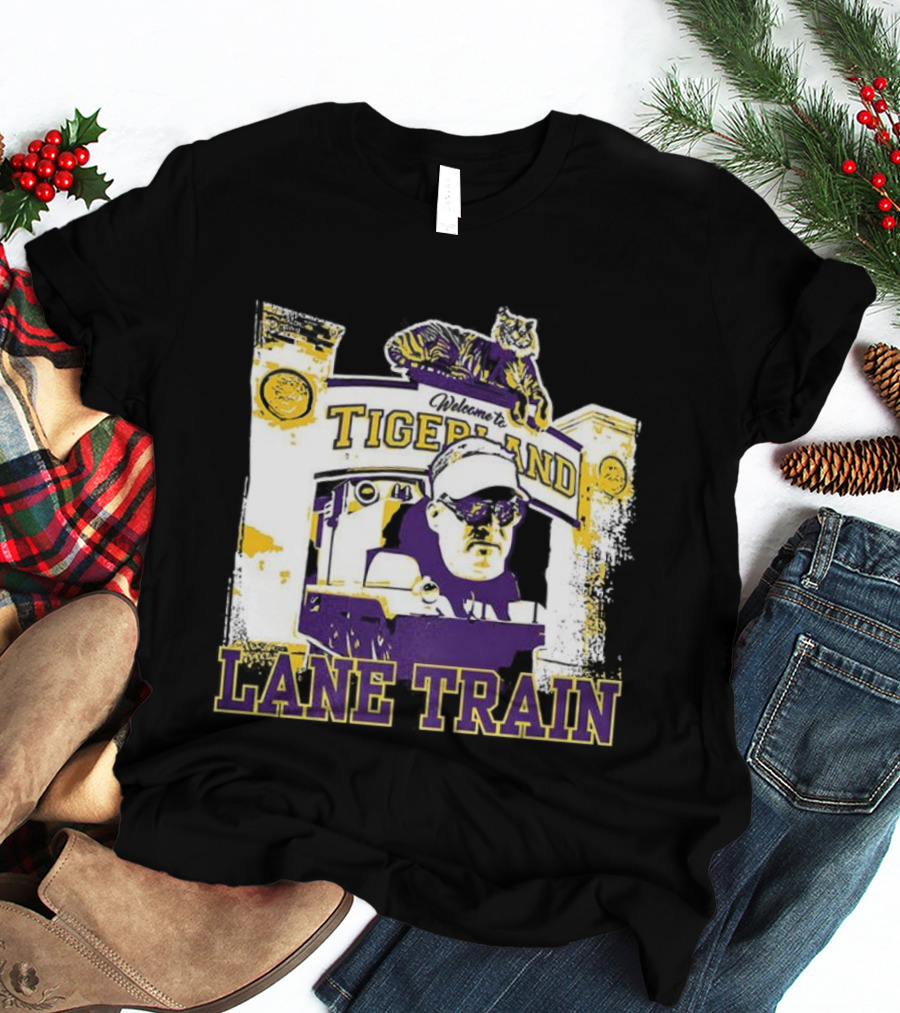 LSU Vs Ole Miss Tigerland Lane Train Entrance Matchup T-Shirt