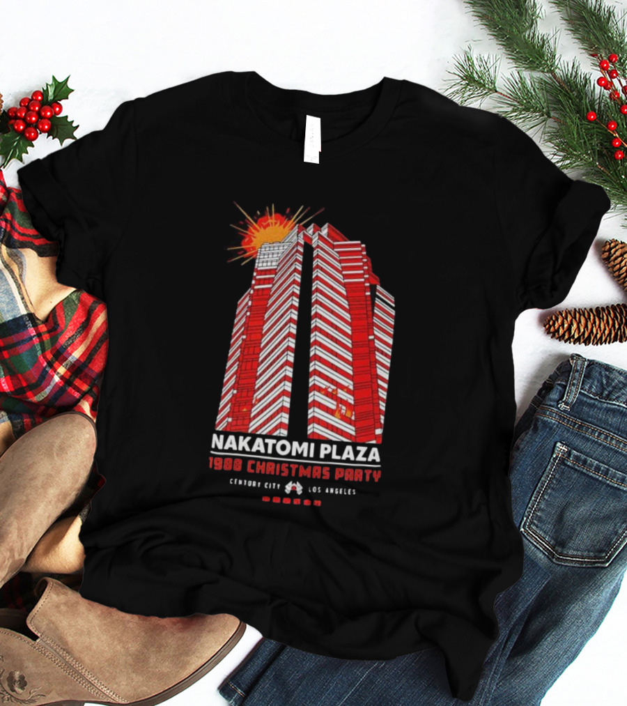 Nakatomi Plaza 1988 Christmas Party Die Hard Century City Los Angeles Explosion Scene T-Shirt