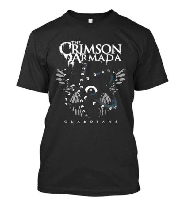 Crimson Armada Guardians Seraph Angelic Wings Design T-Shirt