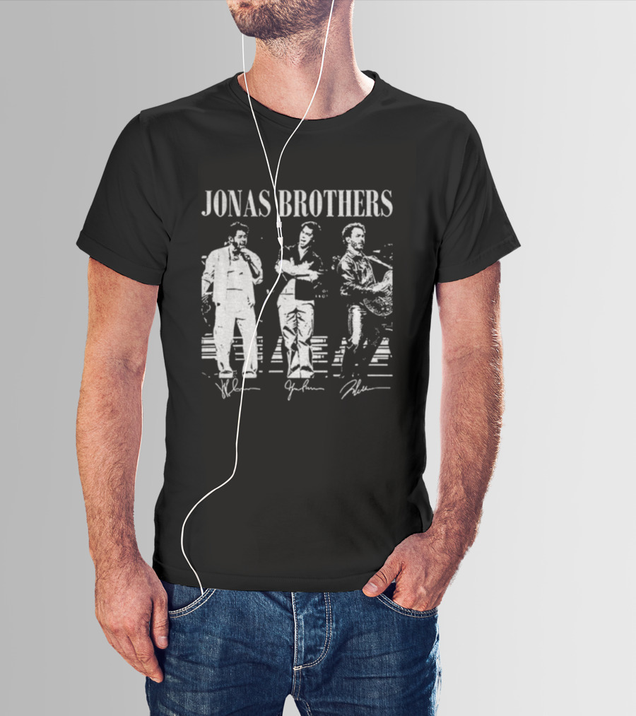 Jonas Brothers Vintage Tour 20th 2025 Signature Music T-Shirt