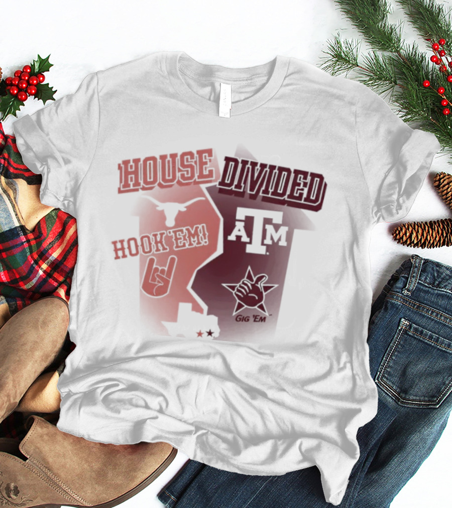 House Divided Texas Longhorns Horns Up Vs Texas A&M T-Shirt