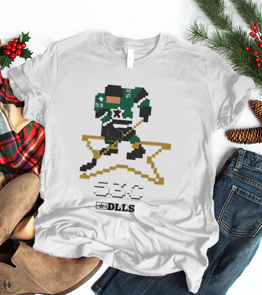 Dallas DLLS Hockey Star Pixel Art Collection T-Shirt