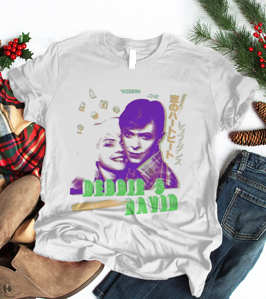 MODERN LOVE DEBBIE DAVID BOWIE JAPANESE TEXT T-Shirt