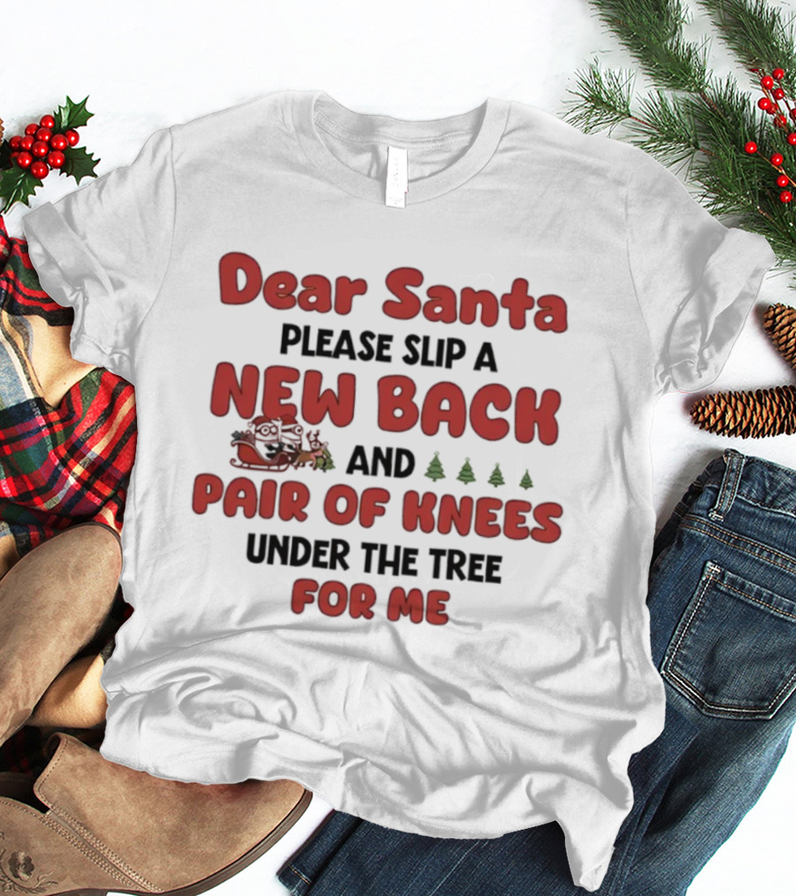 Dear Santa Please Slip A New Back And Pair Of Knees Under The Tree For Me T-Shirt