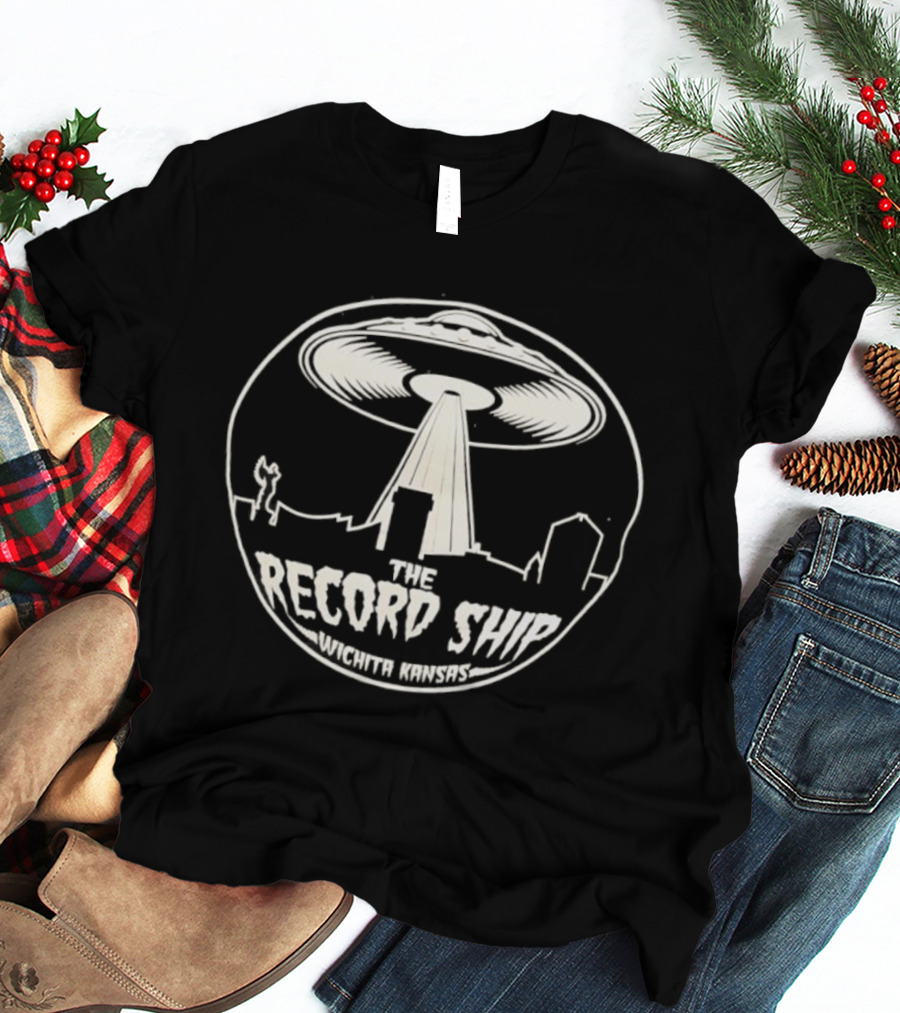 The Record Ship UFO Abduction Wichita Kansas T-Shirt