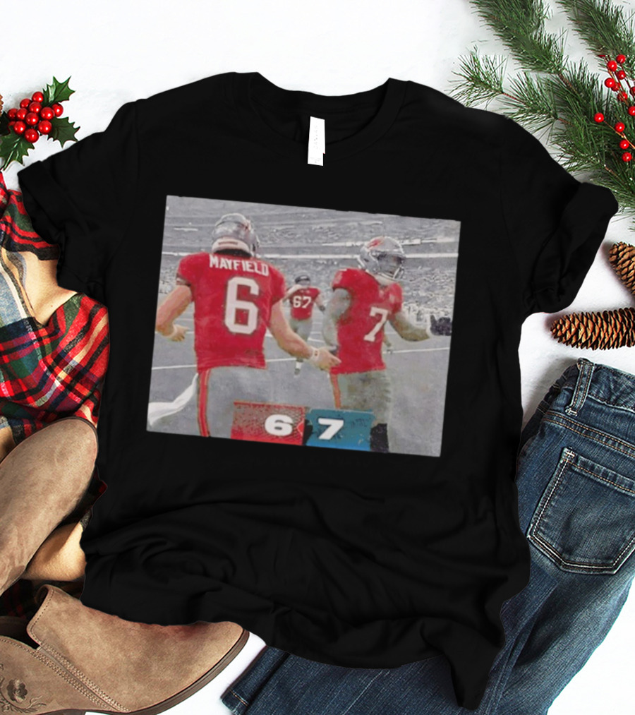 Tampa Bay Mayfield 6 And 7 Football Celebration T-Shirt
