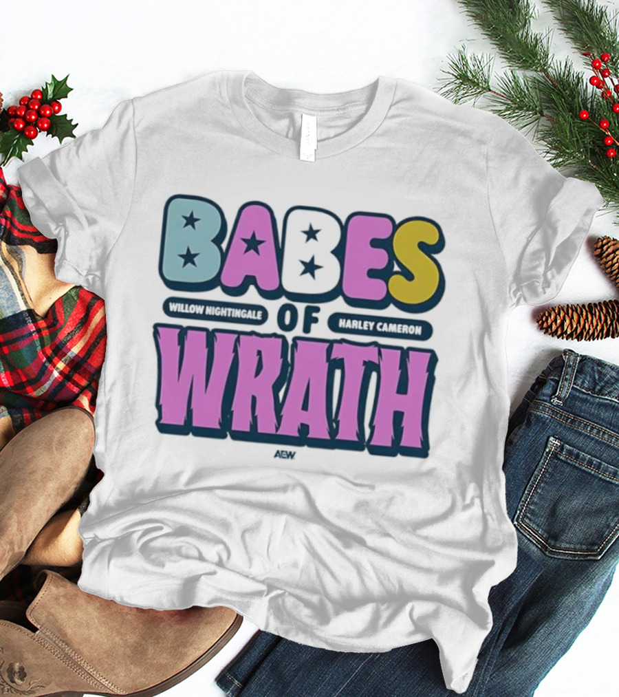 Babes Of Wrath Willow Nightingale Harley Cameron Stars T-Shirt