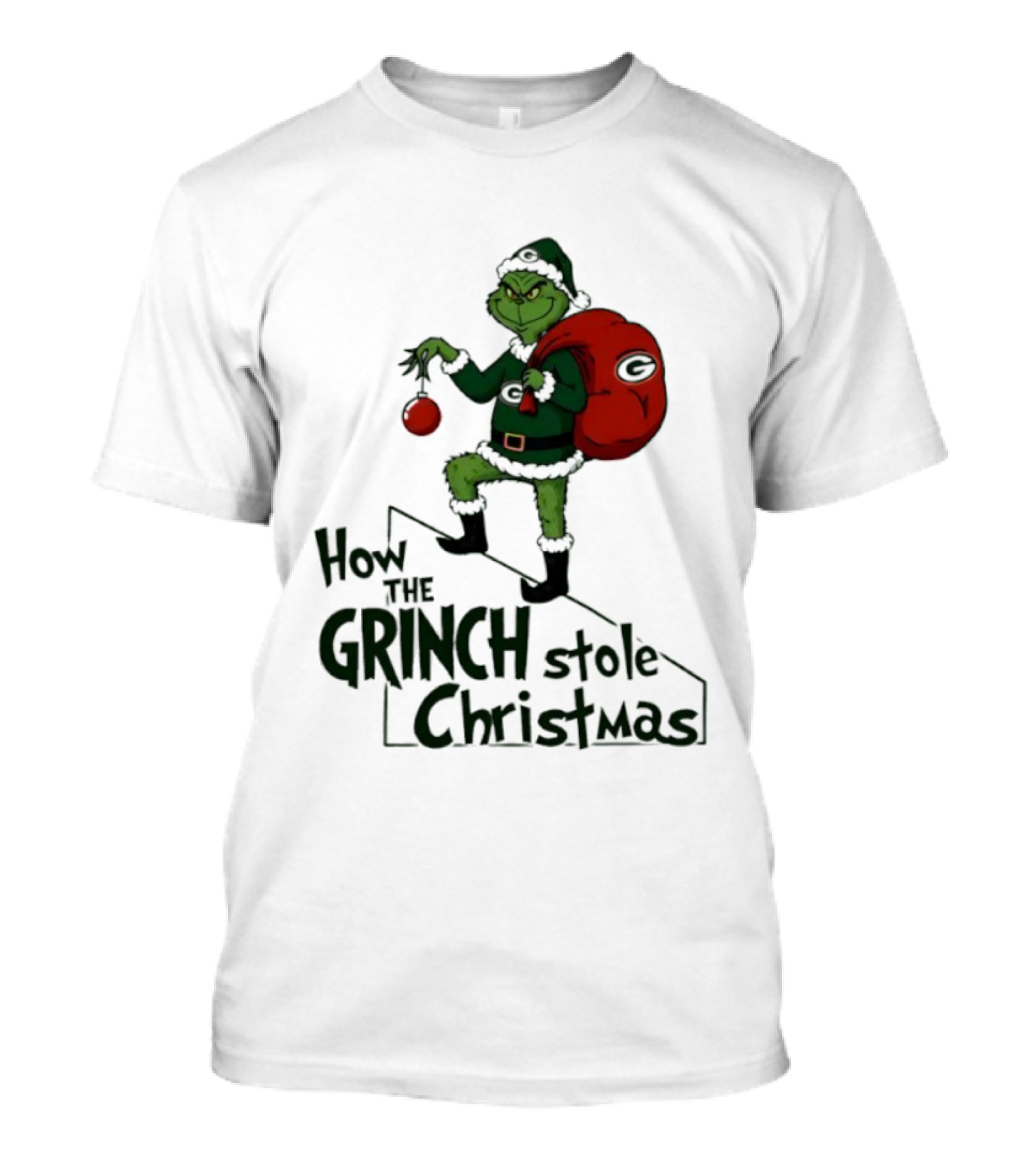 Green Bay Packers How The Grinch Stole Christmas Holiday Sweater T-Shirt