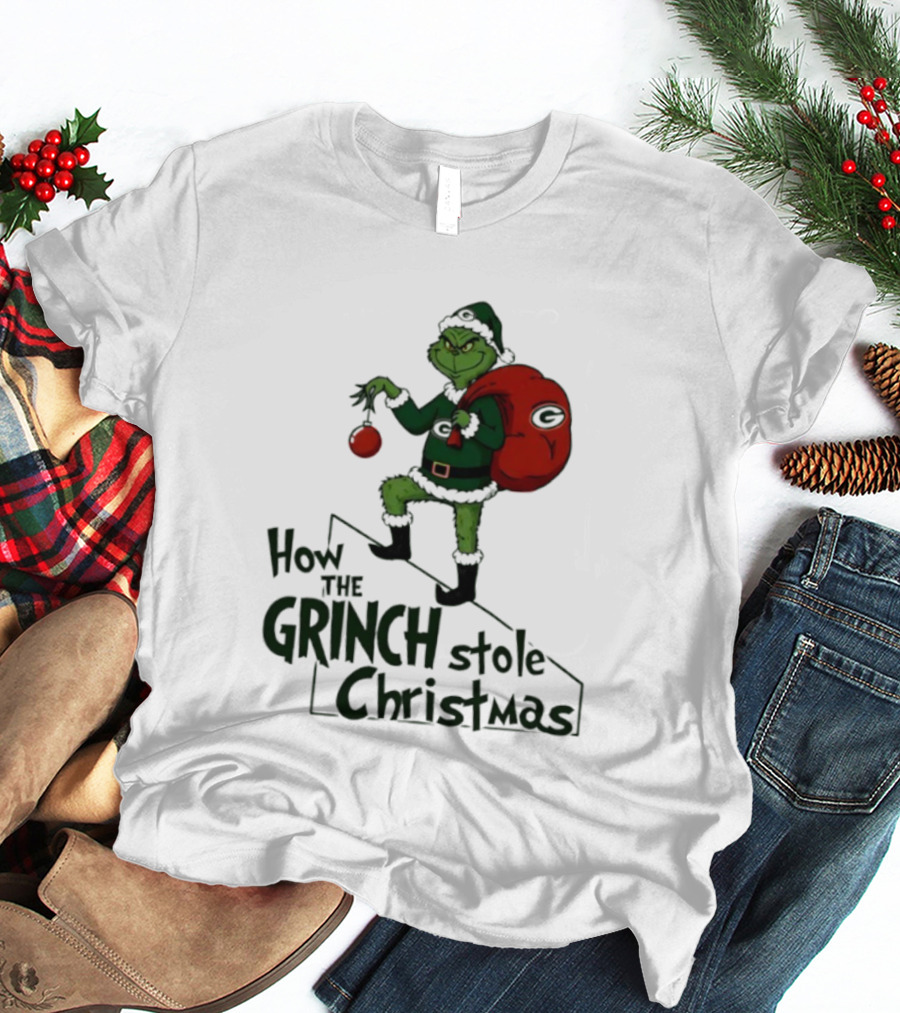 Green Bay Packers How The Grinch Stole Christmas Holiday Sweater T-Shirt