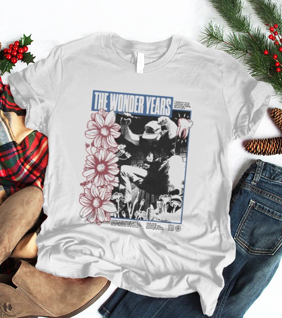 The Wonder Years Being Alone I Blew My Voice Out Giving The Eulogy Floral Graphic T-Shirt