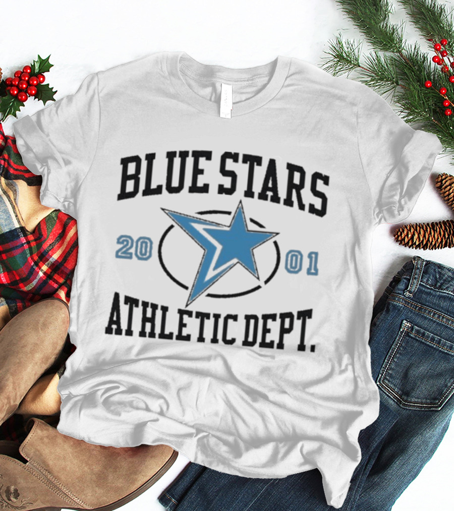 Blue Stars Athletic Dept 2001 Logo Star Graphic T-Shirt