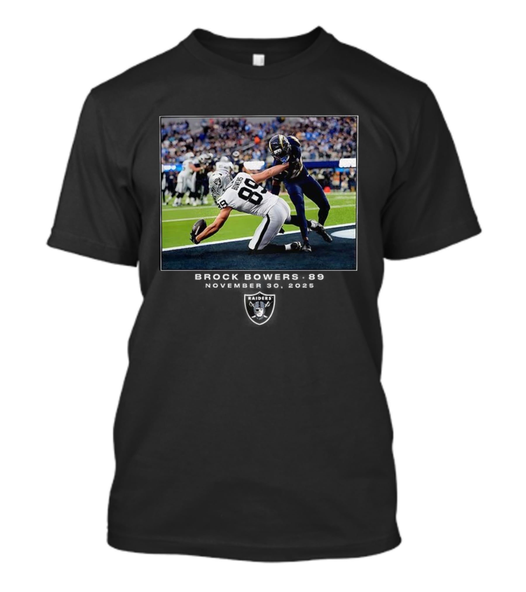 Brock Bowers Number 89 Las Vegas Raiders NFL December Moment T-Shirt