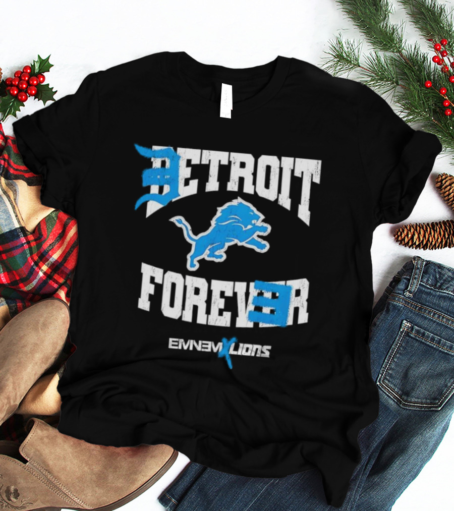 Detroit Forever Detroit Lions Eminem Collaboration T-Shirt