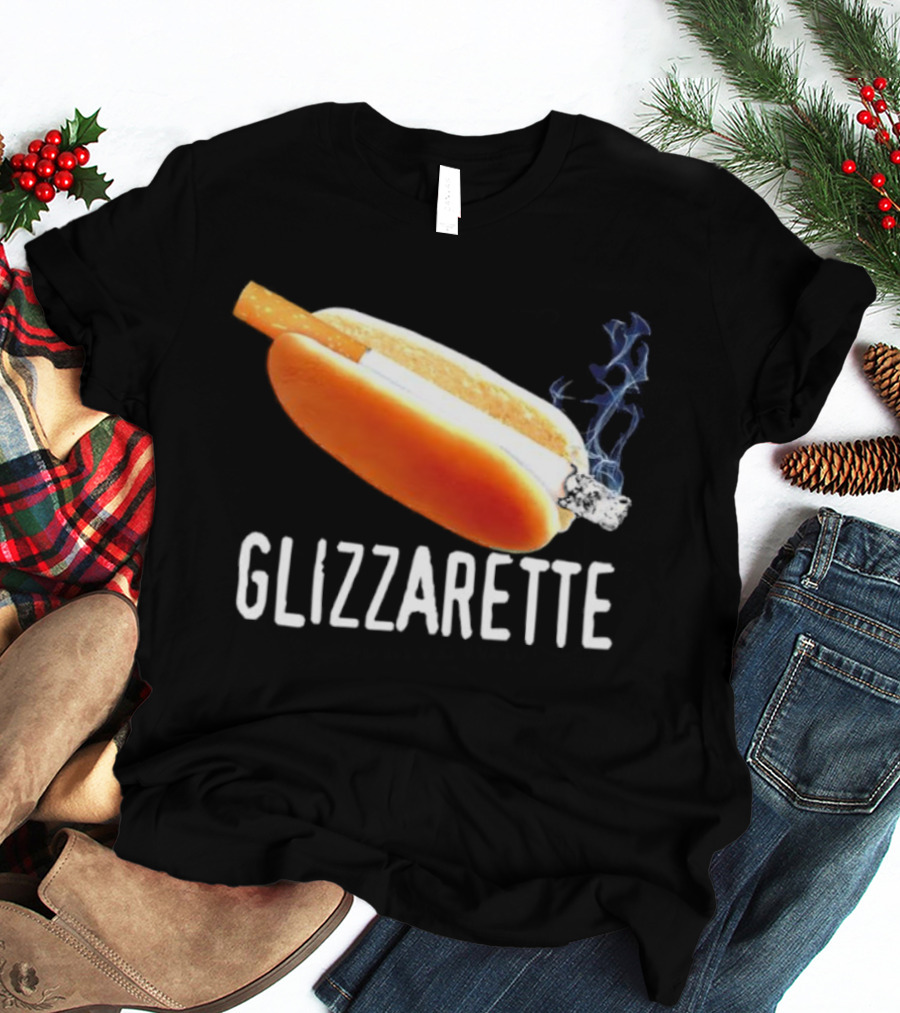Glizzarette Hot Dog Cigarette Fusion Humor Novelty T-Shirt